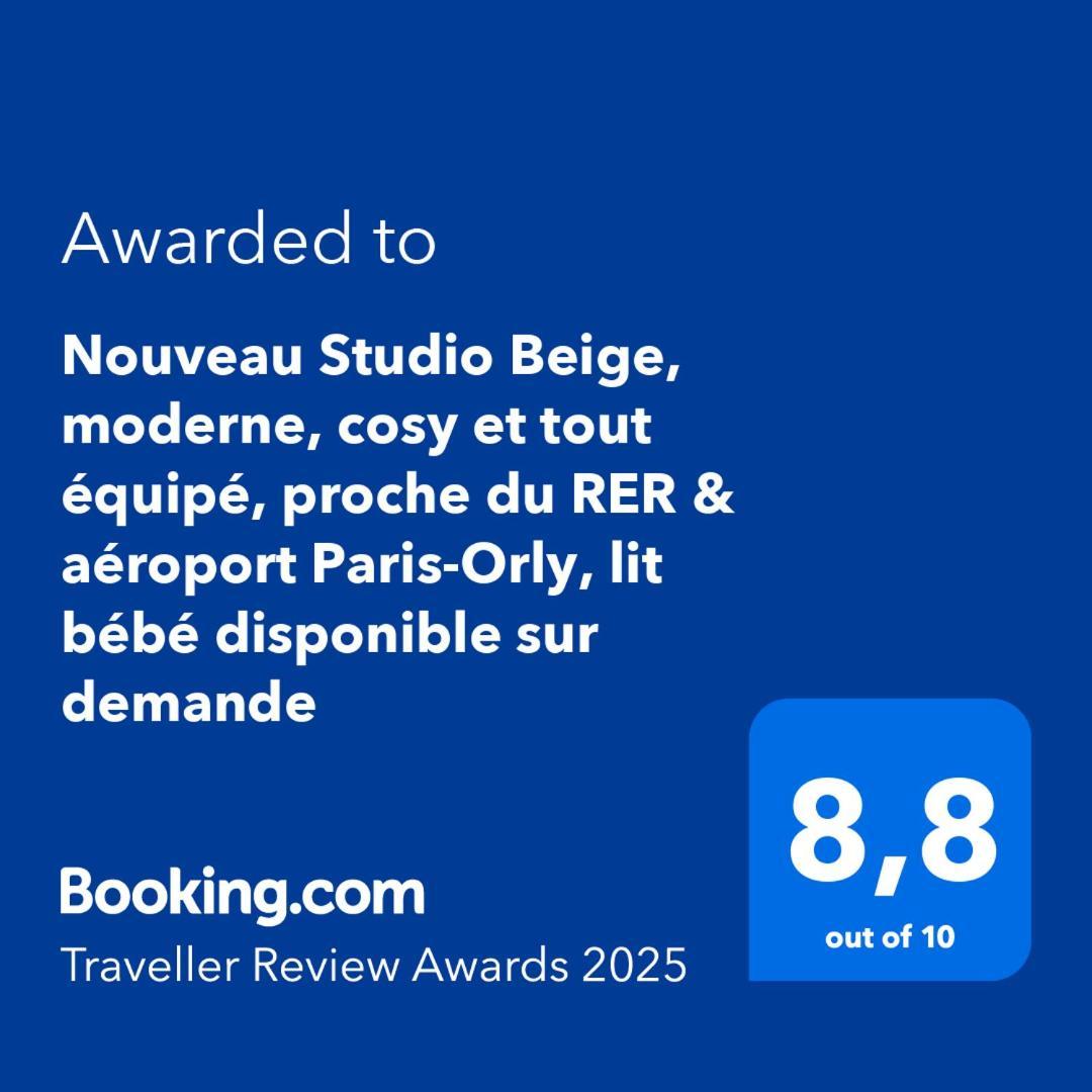 Studio Moderne Et Tout Equipe, Proche Du Rer, Paris & Aeroport D'Orly En 20 Min, Lit Bebe Sur Demande Vitry-sur-Seine Exterior photo